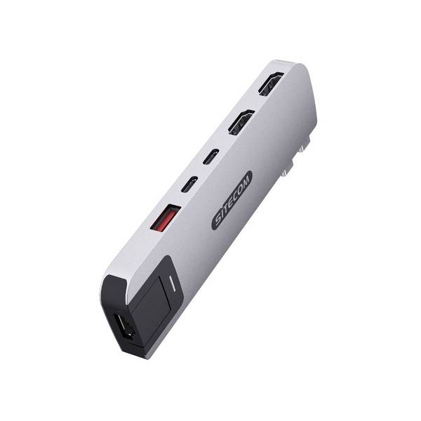 Hub multiporta Sitecom 6 in 2 per MacBook Pro argento