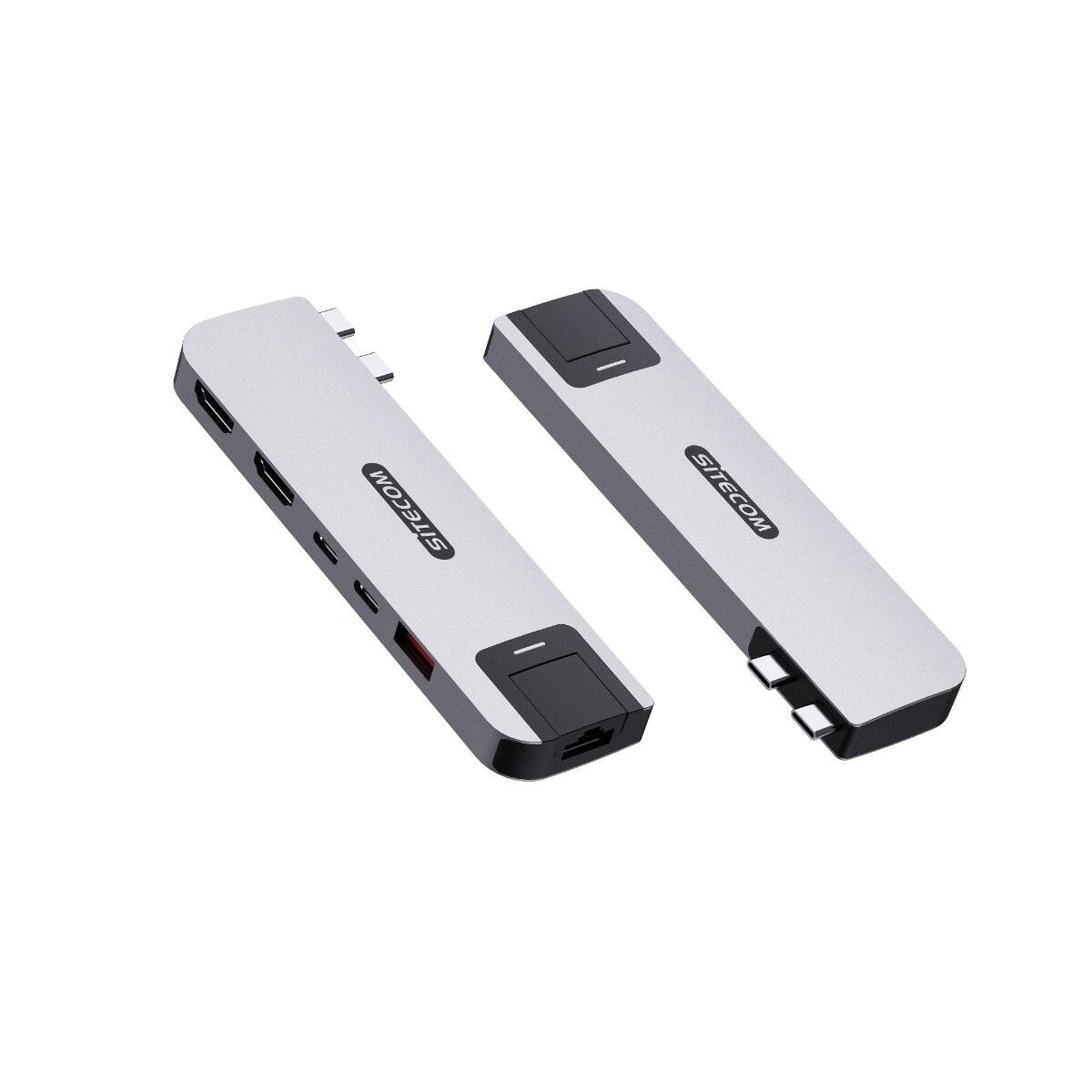 Hub multiporta Sitecom 6 in 2 per MacBook Pro argento-1