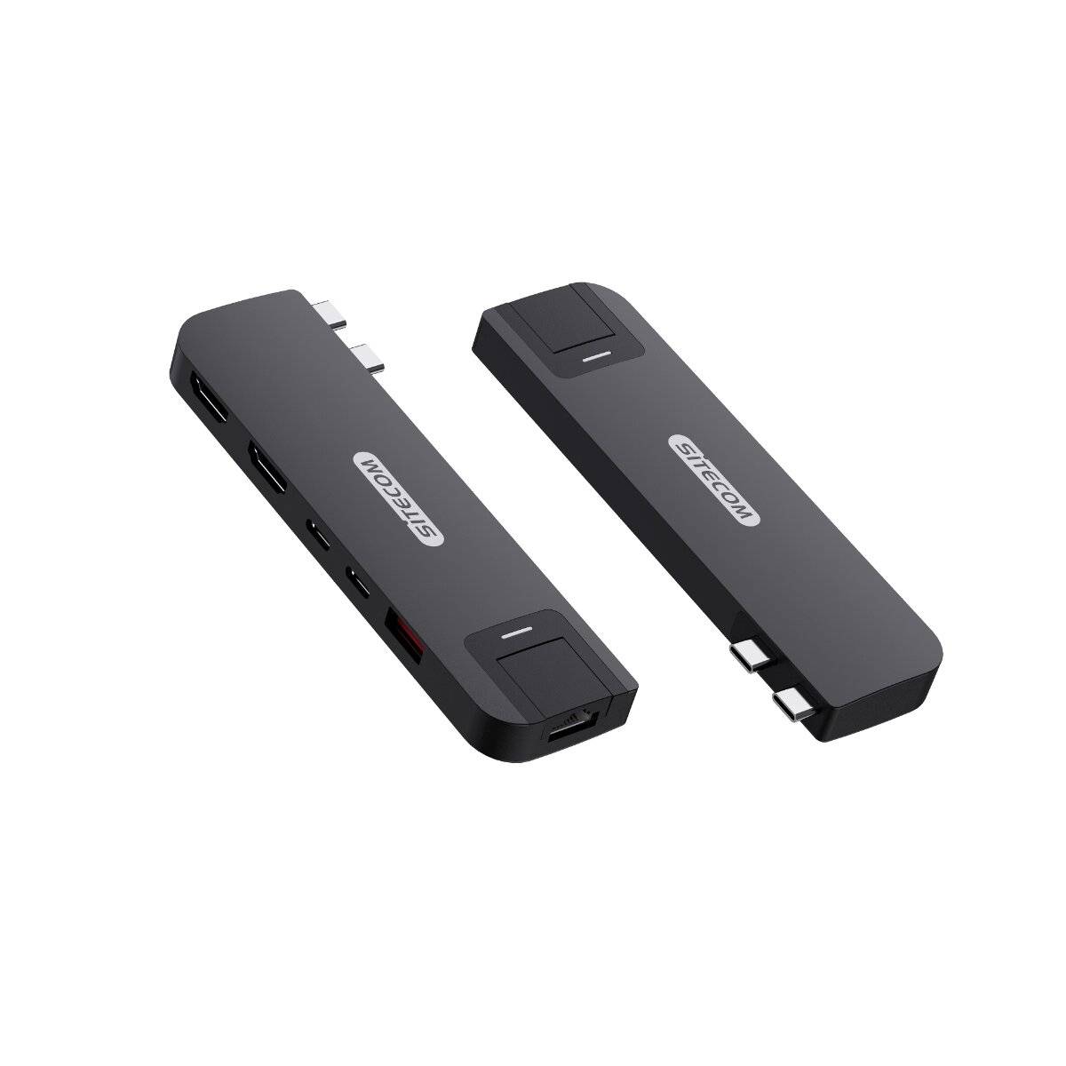 Hub multiporta Sitecom 6 in 2 per MacBook Pro nero-2
