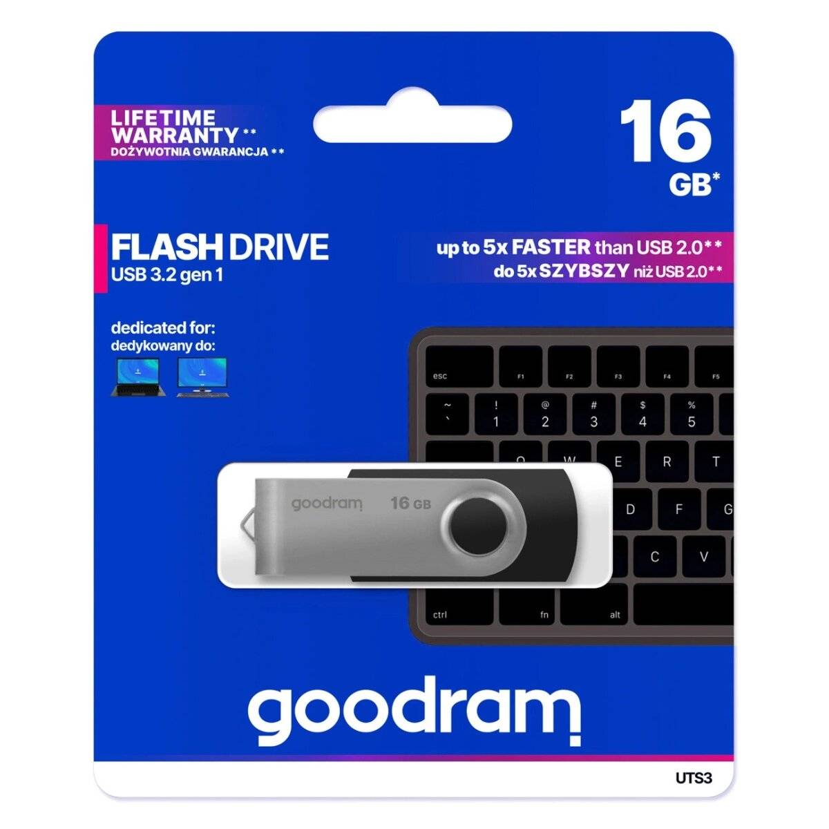 Chiavetta USB Goodram UTS3 USB 3.2 Gen 1 da 16 GB-4