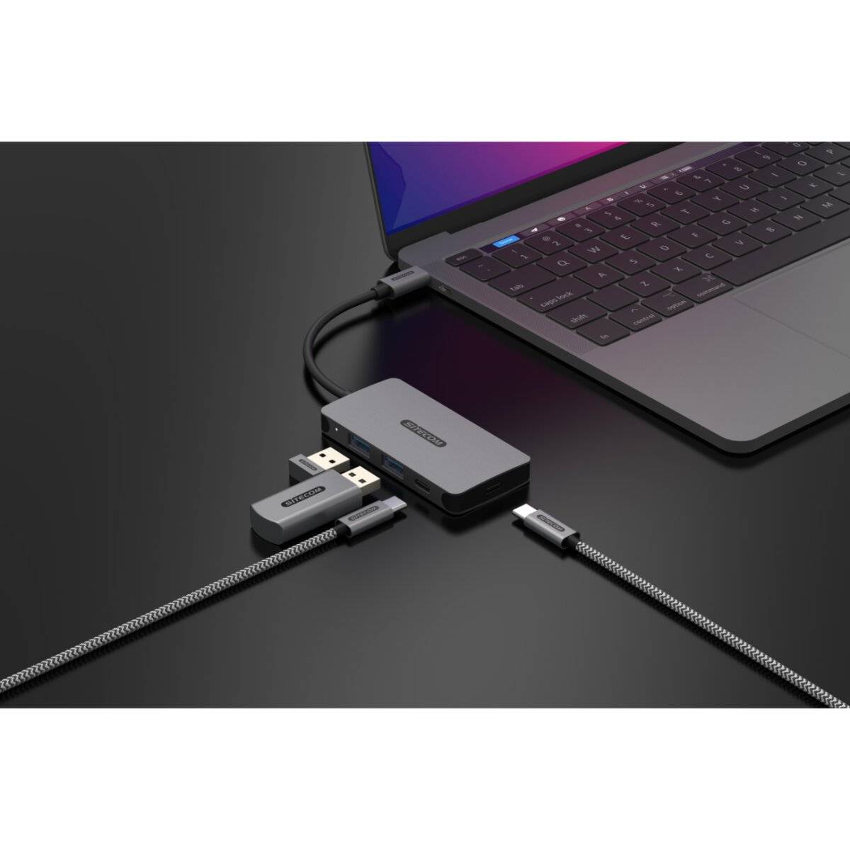 Hub USB-C a 2x USB-A e 2x USB-C 10 Gbit/s-3