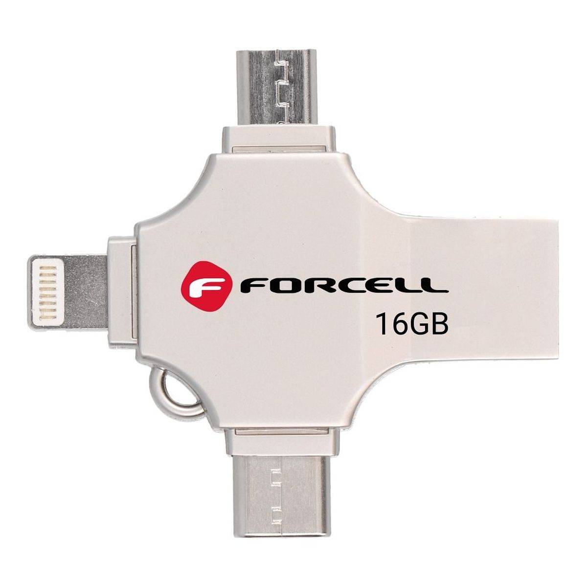 Chiavetta USB FORCELL F-DATA Metal Quad 4 in 1 - argento 16 GB-2