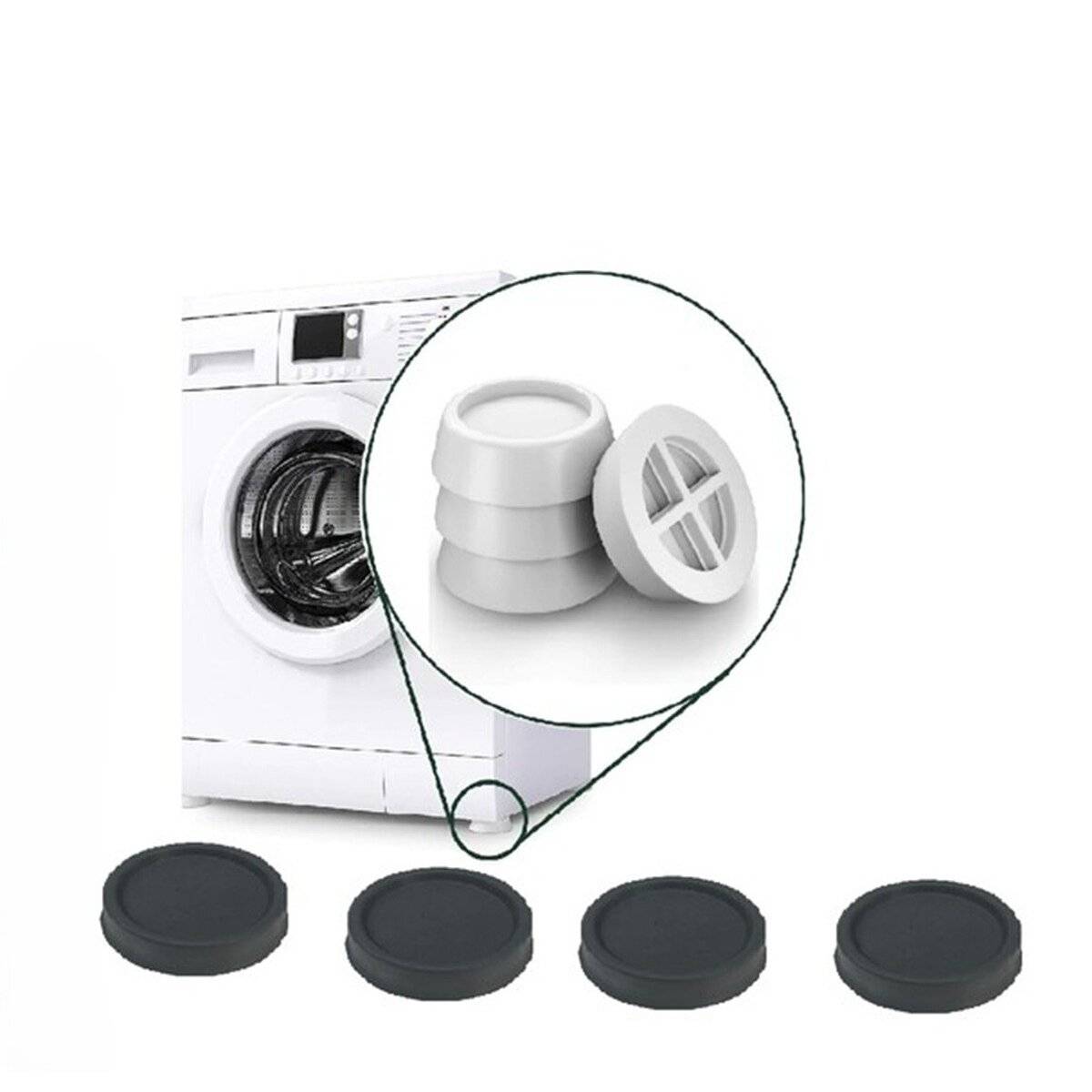 Cuscinetti antivibranti per lavatrice Michelino - set da 4, misura universale-1
