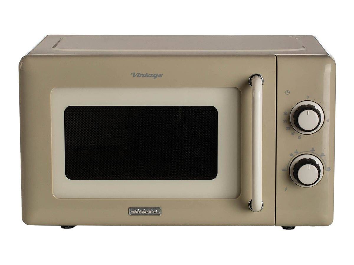 Ariete Linea Vintage 3960 Forno a microonde Vintage, 800W, Capacità 20L, 3 funzioni, 6 livelli di cottura, Timer, Beige-2