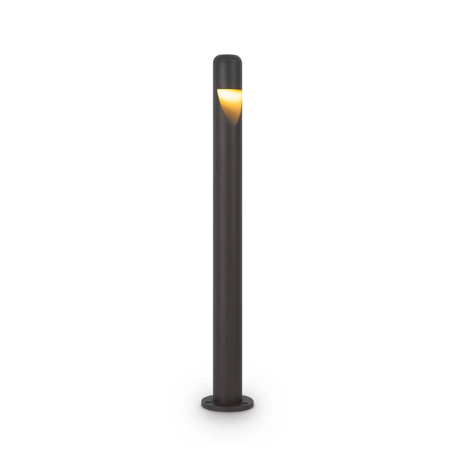 Lampada Da Terra Moderna Da Esterno Metallo Grafite Luce Led 5W Ip65-0