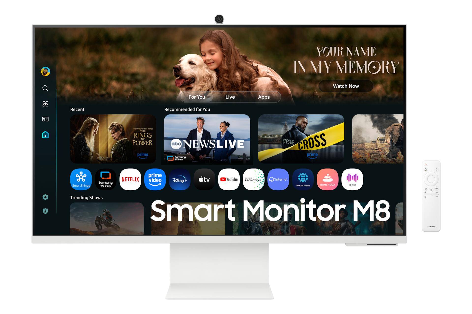 Samsung M8 S32FM801UU Monitor PC 81,3 cm [32] 3840 x 2160 Pixel 4K Ultra HD LCD Bianco (SAMSUNG 32 M80F SMART MONITOR)-0