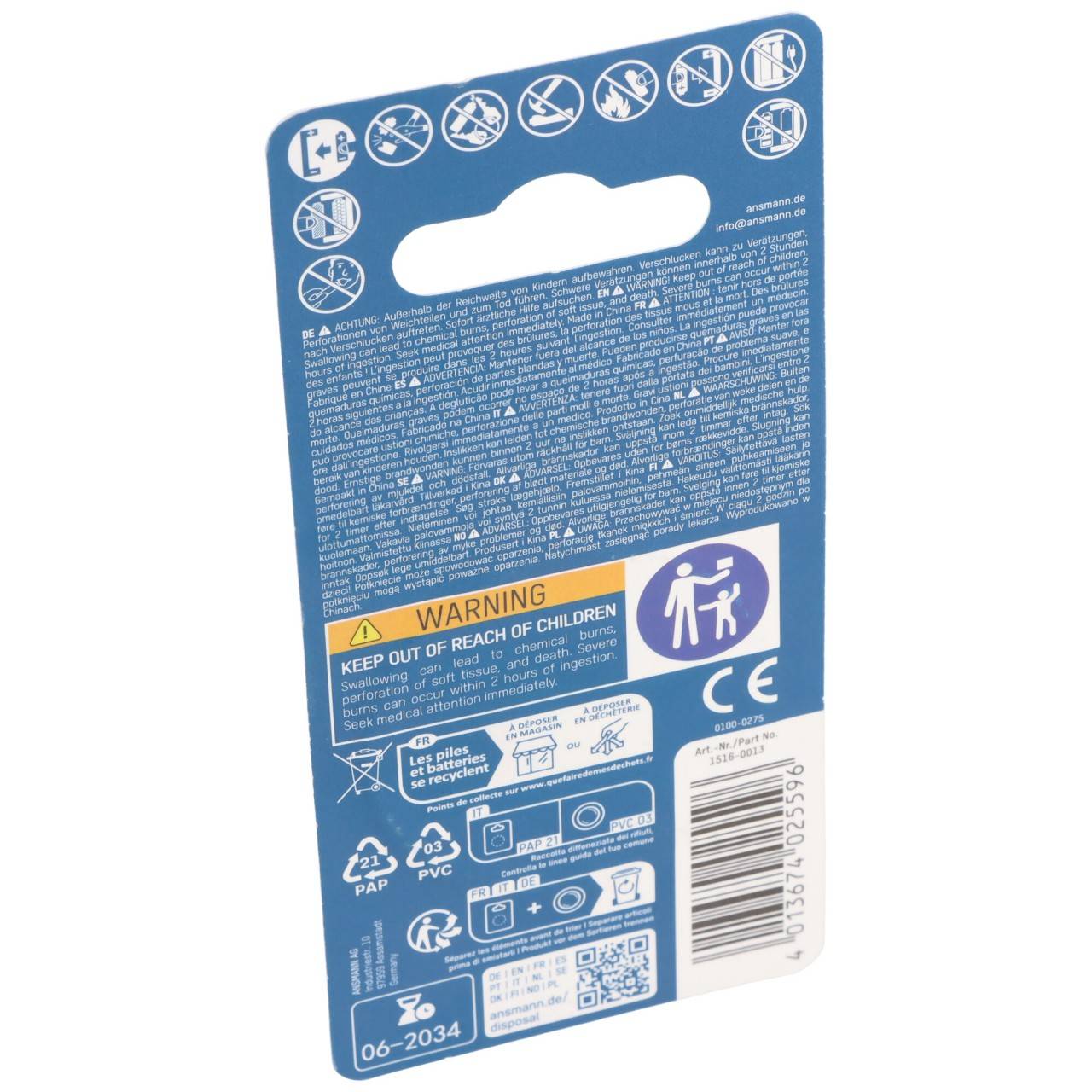 Batteria al litio CR3032 IEC CR 3032 3V 500mAh-1