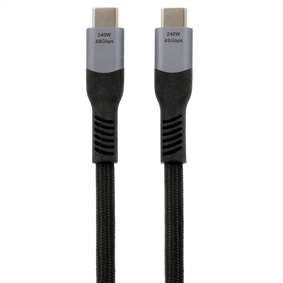 Exsys Cavo USB USB4™ Spina USB-C®, Spina USB-C® 1.00 m Nero Schermato EX-K1598-1.0-2