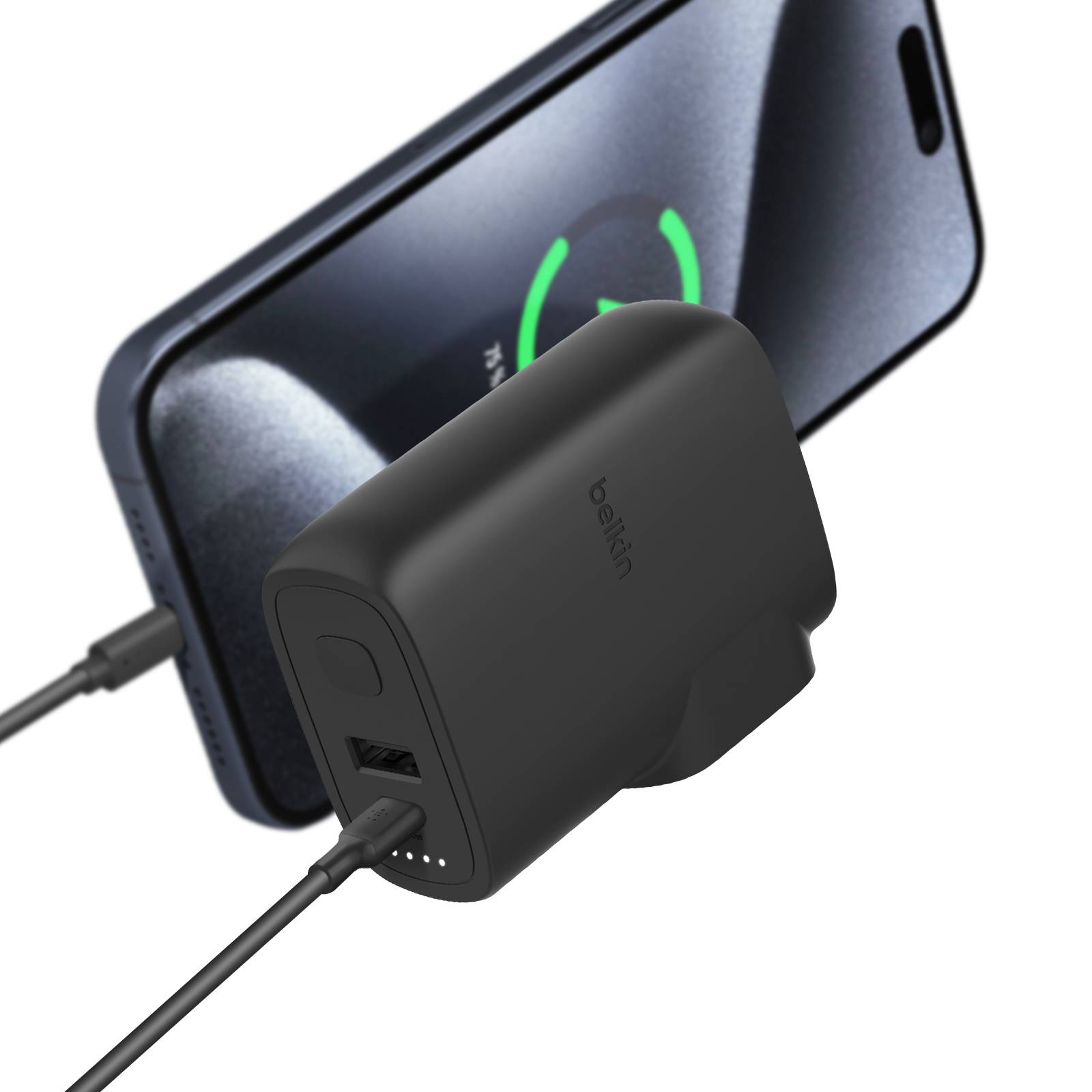 Belkin BPZ003bt1MBK-B6 Universale Nero AC Ricarica rapida Interno (HYBRID WALLCHARGER 25W +5K POWERBANK)-1