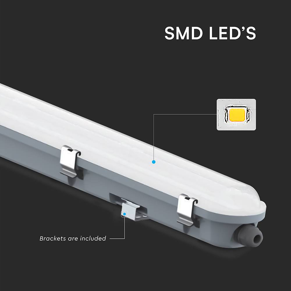 V-TAC Plafoniera LED Impermeabile 36W Collegabile Sensore Microonde 120cm 6500K-3