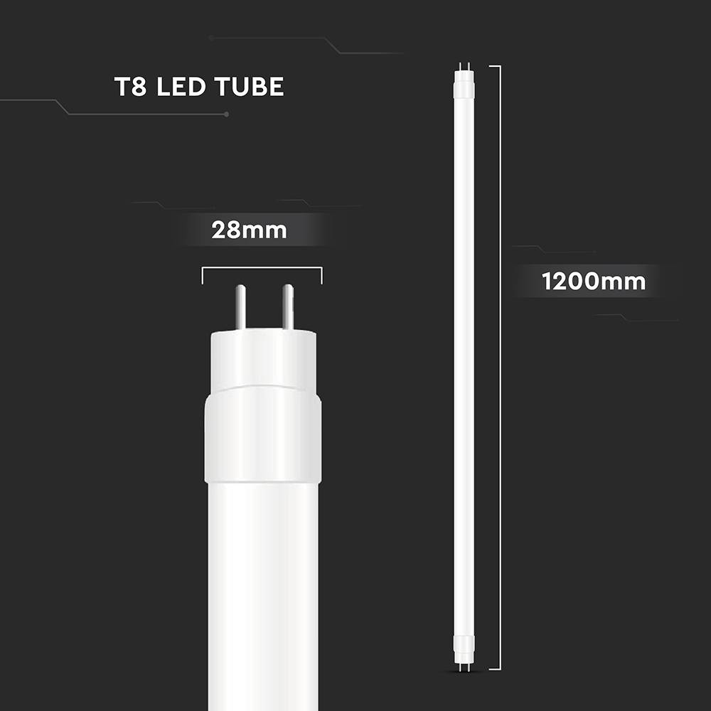 V-TAC Tubo LED T8 16.5W 125LM/W G13 120cm incluso Starter 3000K-2