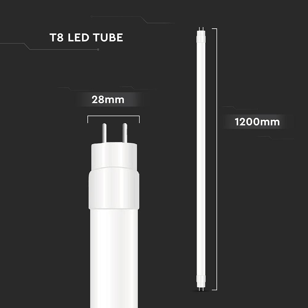 V-TAC Tubo LED T8 16.5W 125LM/W G13 120cm incluso Starter 6500K-3