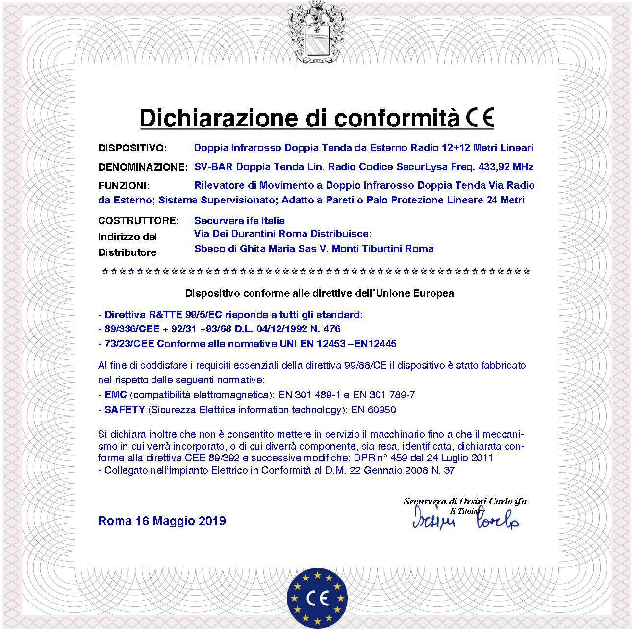 Rilevatore di Movimento Doppia Tenda Infrarosso Antifurto da Esterno 4 Pezzi Copertura 12+12 Metri Lineari Wireless Fr-3