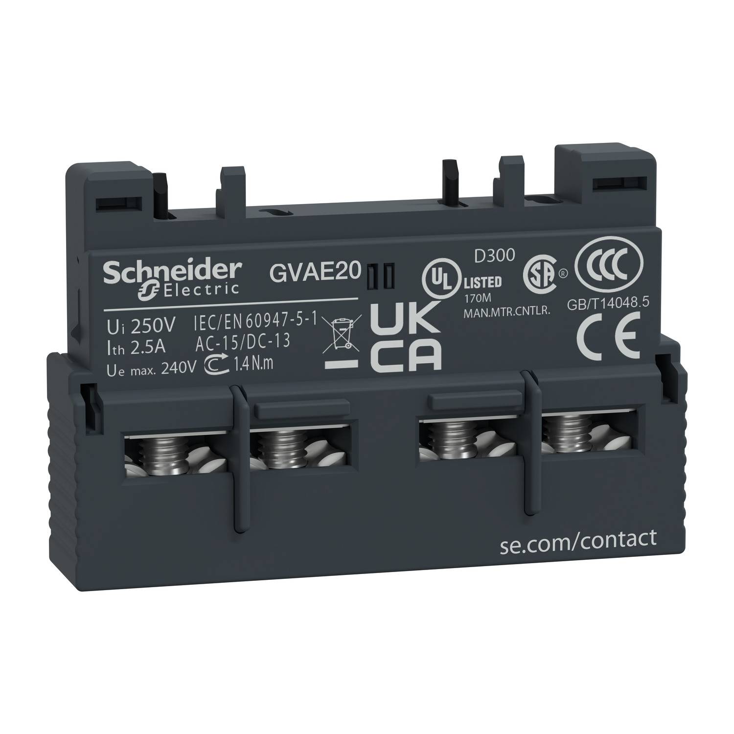 Interruttore ausiliario Schneider Electric TeSys GVAE20-0