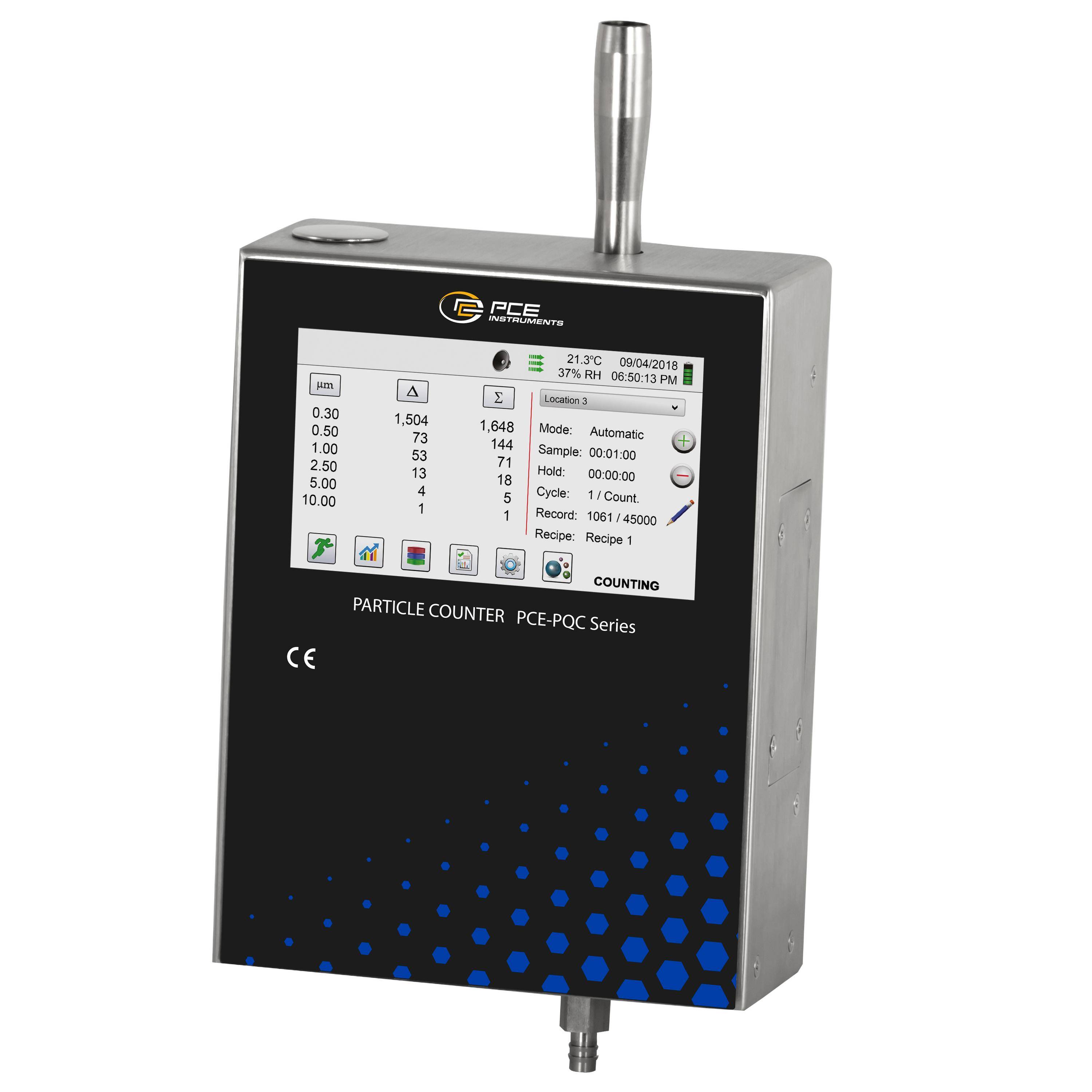 Contatore di particelle PCE Instruments PCE-PQC 33EU Polveri e particelle sospese con interfaccia USB-0