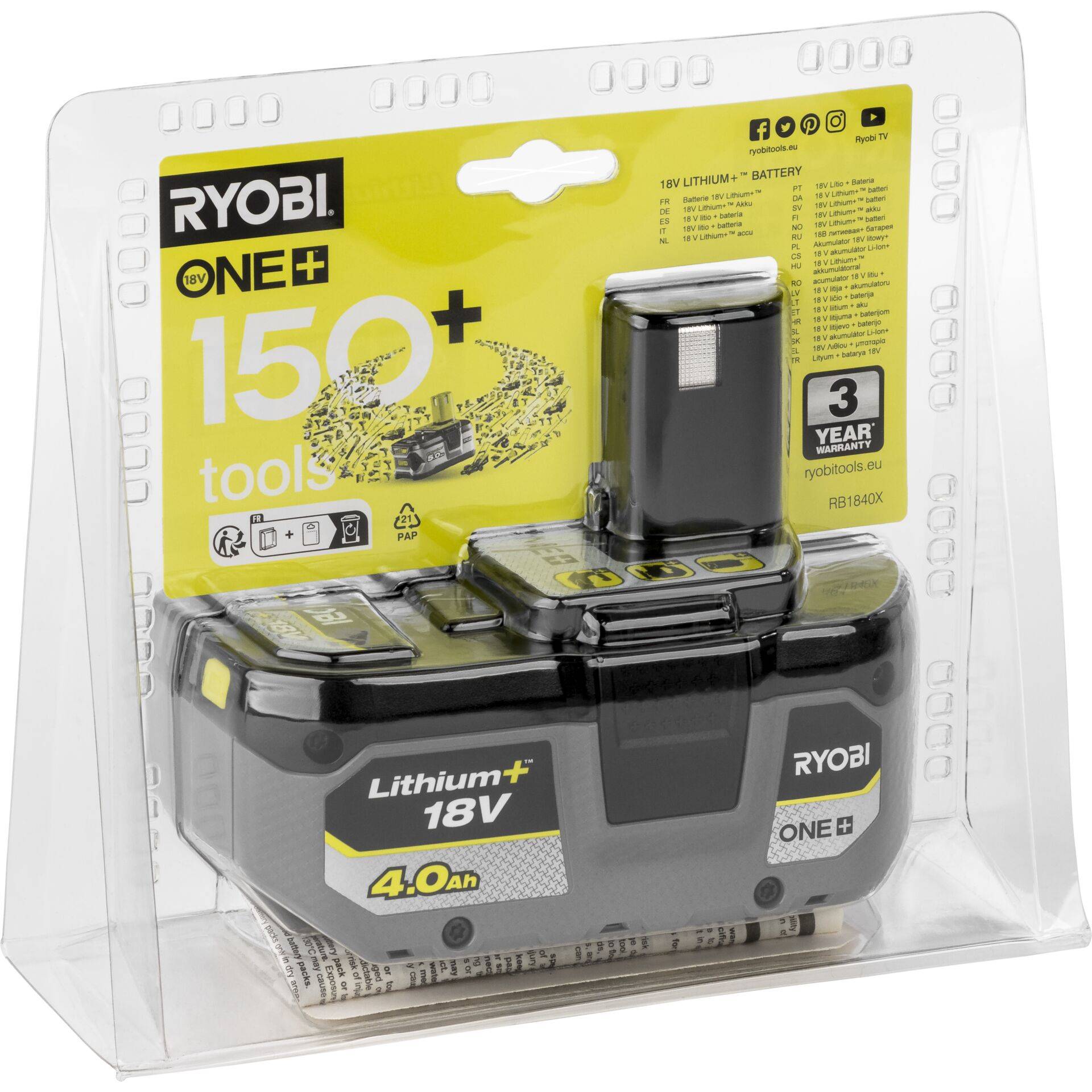 Ryobi RB1840X 18V 4.0Ah Akku (5133005053)-0