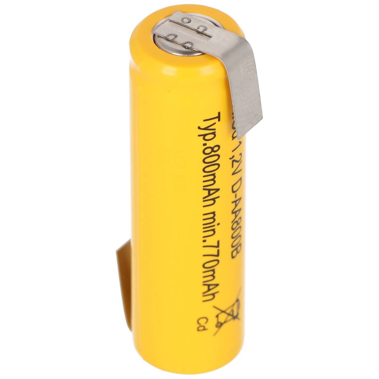 Batteria piatta NiCd mignon da 1,2 V 600 mAh AA a saldare a forma di Z, per illuminazione di emergenza, ecc.-4