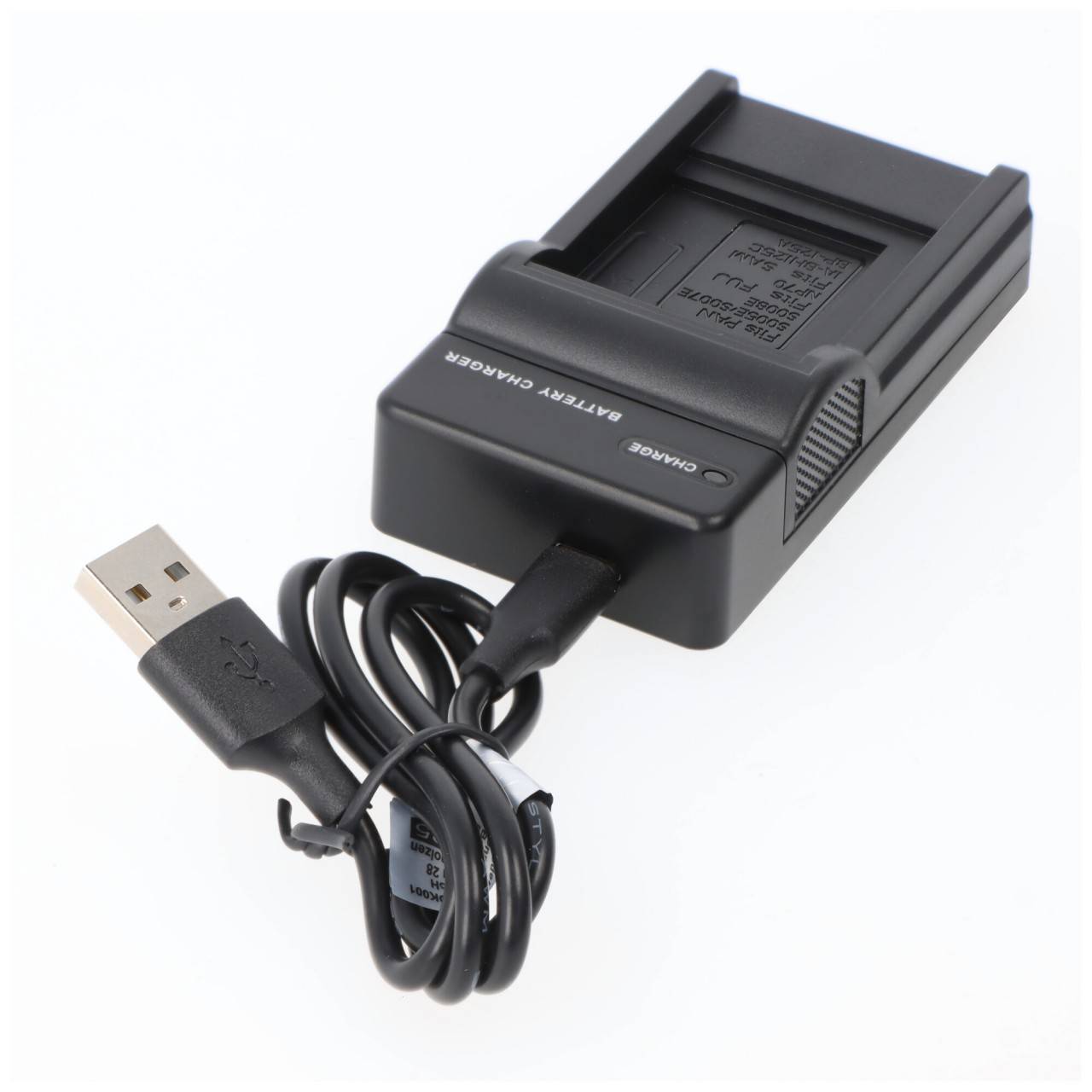 Caricabatterie USB compatibile con Panasonic CGA-S005, S005E, S007, S008, Fuji NP-70, DB-60, DB-70-1