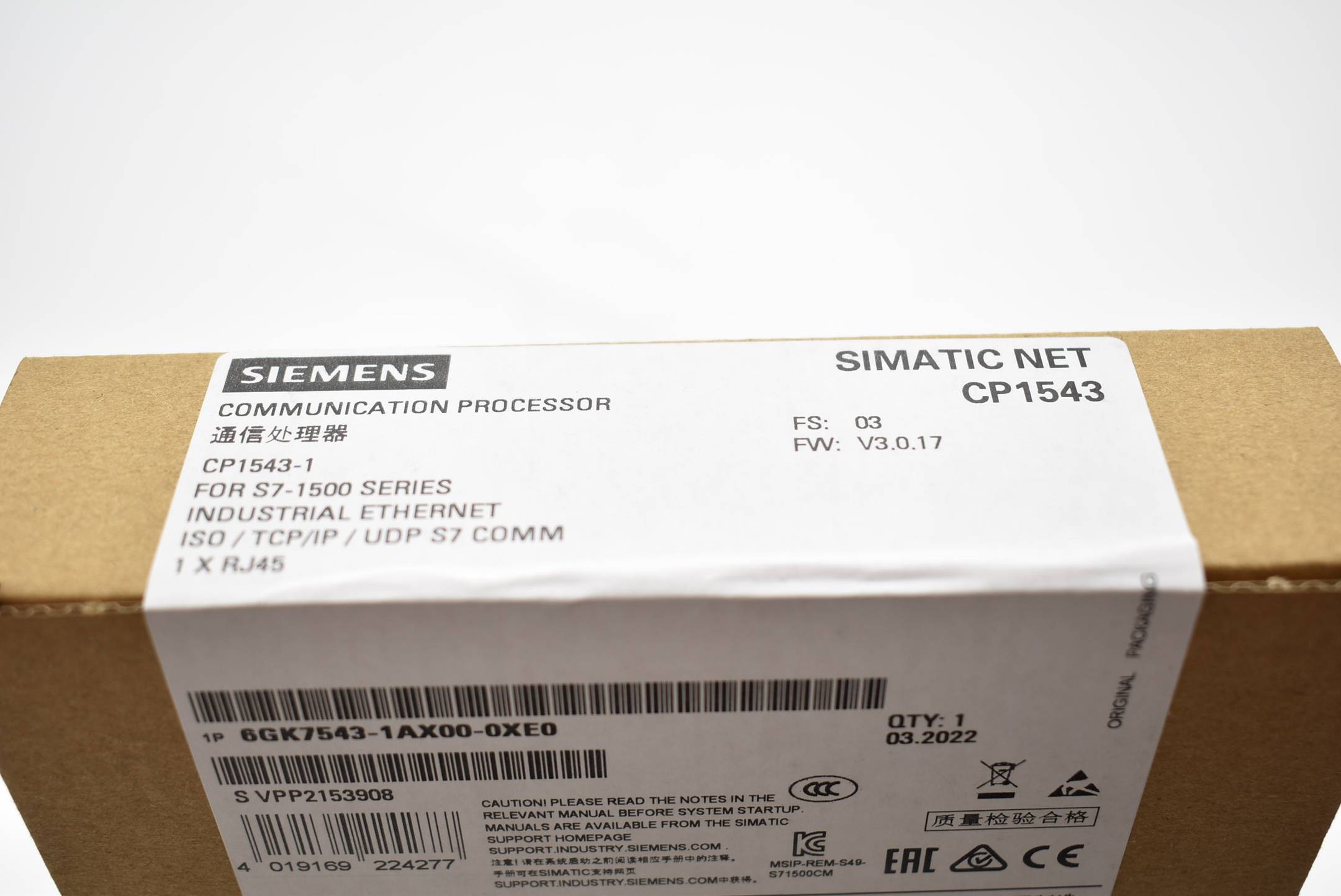 Siemens 6GK7543-1AX00-0XE0 - Processore di comunicazione CP 1543-1 per il collegamento di un sistema S7.-2