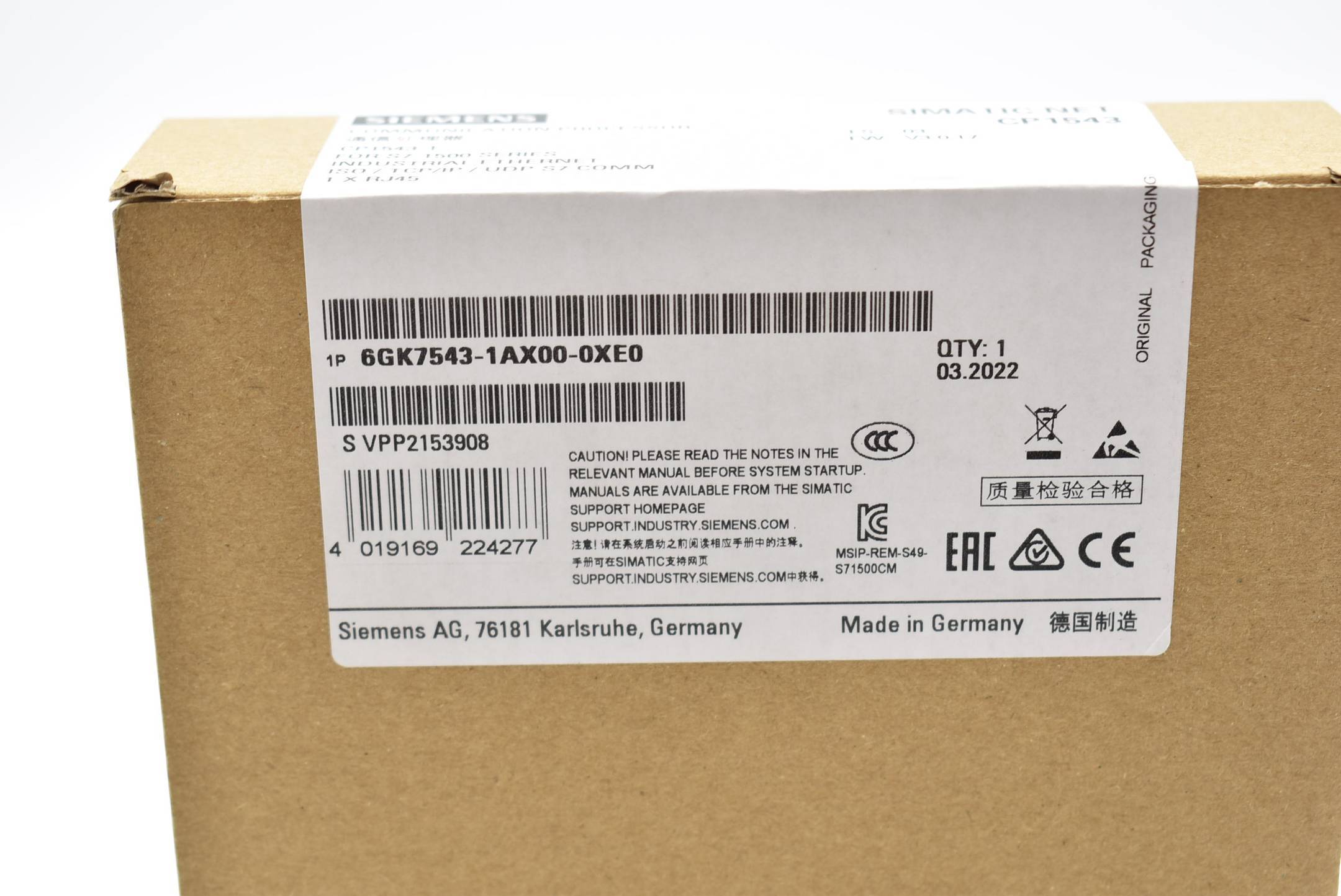 Siemens 6GK7543-1AX00-0XE0 - Processore di comunicazione CP 1543-1 per il collegamento di un sistema S7.-3