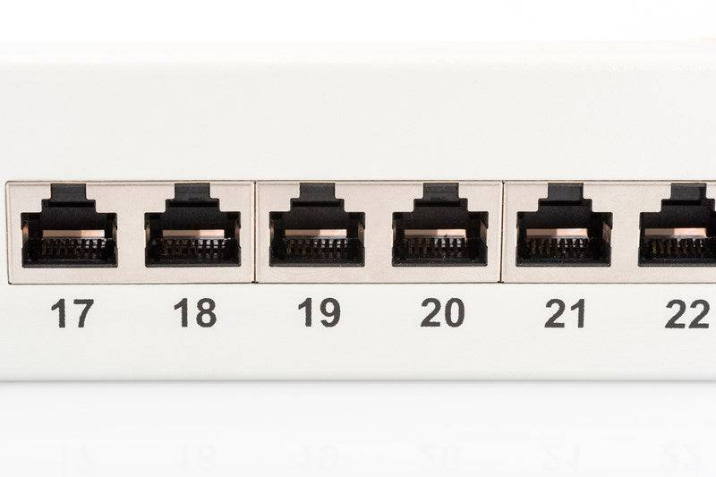 Pannello patch CAT 6, Classe E, schermato, RJ45 a 24 porte, 8P8C, LSA, 1U, monta-3