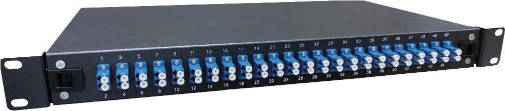 Lanview LVO233845 Fibre patch panel 19"" 1U with 24 x LC duplex Singlemode connectors-0