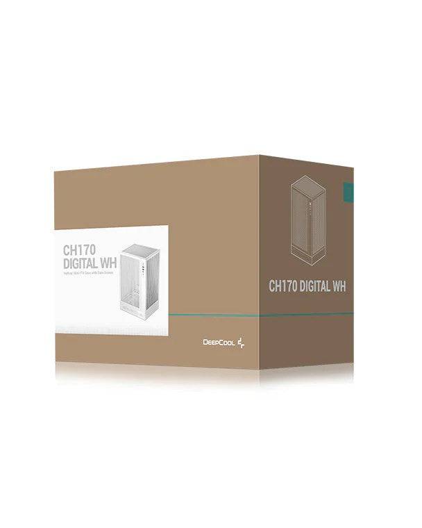 DeepCool R-CH170-WHNPI0D-G-1 computer case Tower Bianco (Deepcool CH170 Digital White Mini-ITX Case - High Airflow Tempe-1