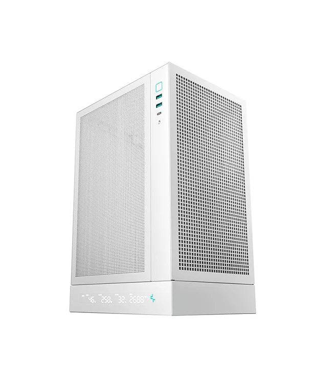 DeepCool R-CH170-WHNPI0D-G-1 computer case Tower Bianco (Deepcool CH170 Digital White Mini-ITX Case - High Airflow Tempe-3