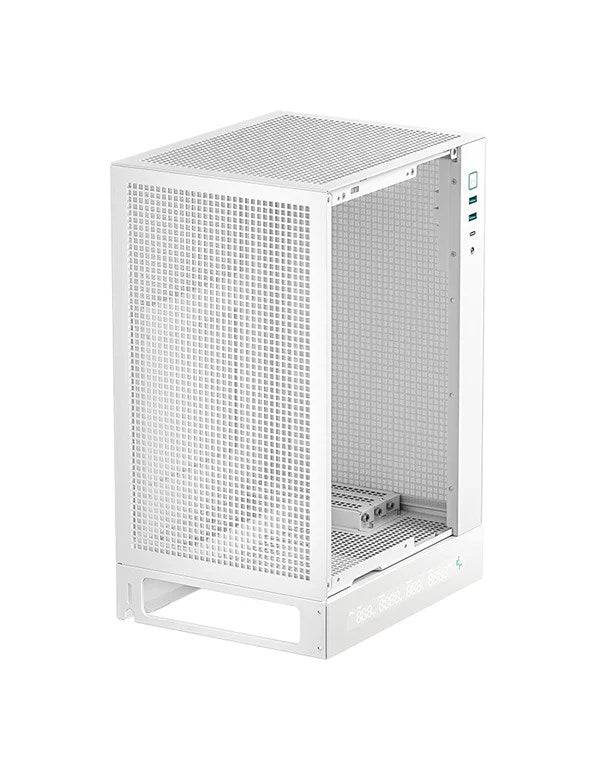 DeepCool R-CH170-WHNPI0D-G-1 computer case Tower Bianco (Deepcool CH170 Digital White Mini-ITX Case - High Airflow Tempe-4