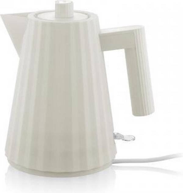 Alessi MDL06/1 W Plissè Bollitore Elettrico, 100 cl, Bianco