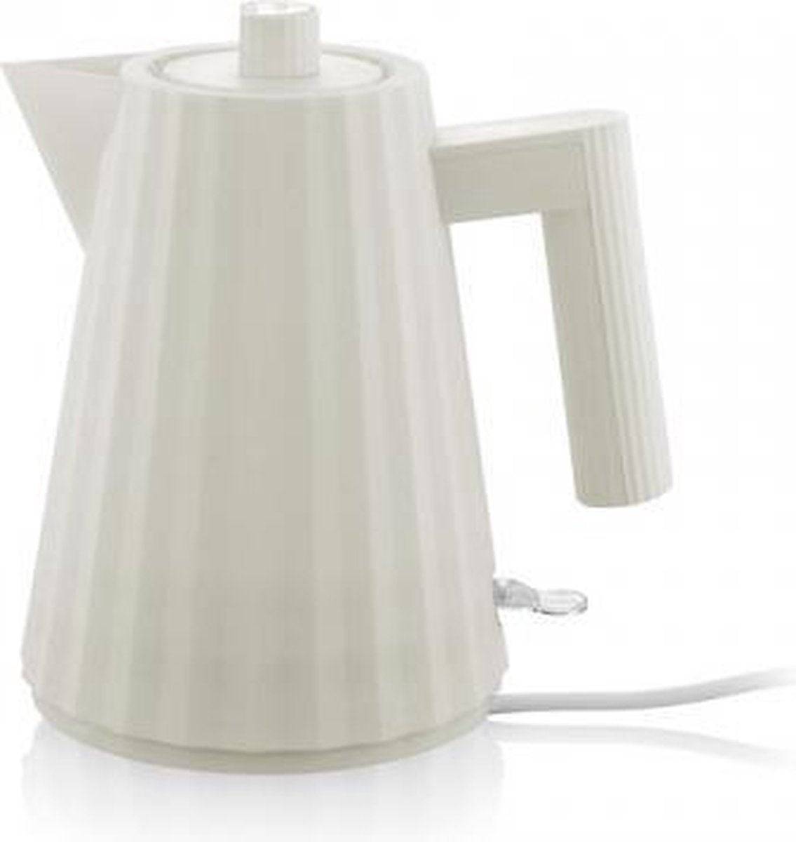 Alessi MDL06/1 W Plissè Bollitore Elettrico, 100 cl, Bianco-0