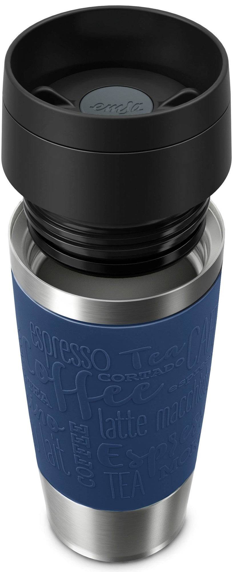 emsa Isolierbecher TRAVEL MUG Classic, 0,36 L., dunkelblau hochwertiger, vakuumisolierter Edelstahlkörper, spül - 1 Stüc-3
