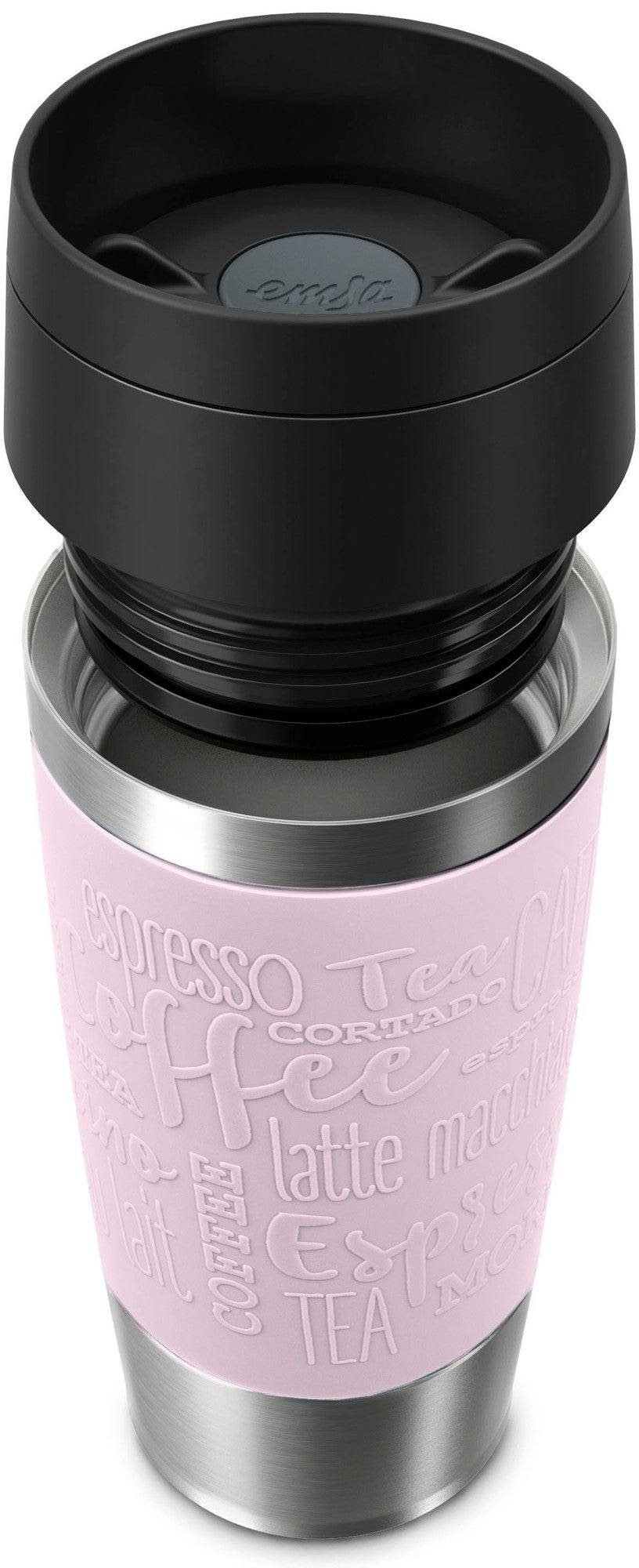 emsa Isolierbecher TRAVEL MUG Classic, 0,36 L., pastellrosa hochwertiger, vakuumisolierter Edelstahlkörper, spül - 1 Stü-4