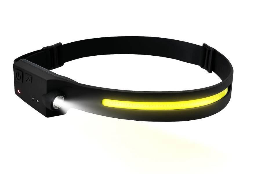 Lampada Frontale con Torcia e Striscia LED con Sensore e Ricarica USB-C™-0
