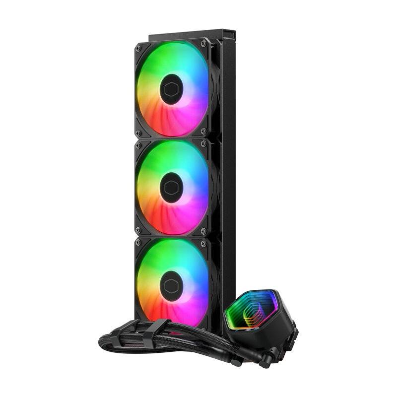 COOLER MASTER DISSIPATORE A LIQUIDO MASTERLIQUID 360 CORE II SKT UNIVERSALE 3X120MM ARGB FANS NERO-2