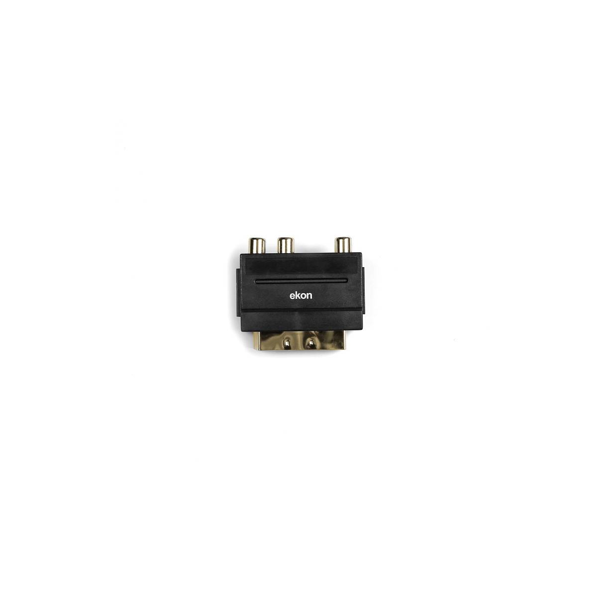 Ekon ECVSCAR3RCAFVHS cavo e adattatore video SCART (21-pin) Nero-0