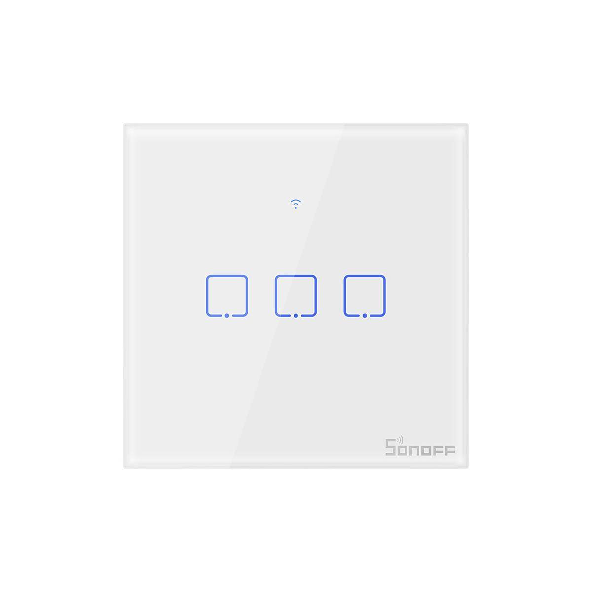 Sonoff T0EU3C interruttore della luce Vetro temperato, Policarbonato (PC) Bianco SONIM190314011-3