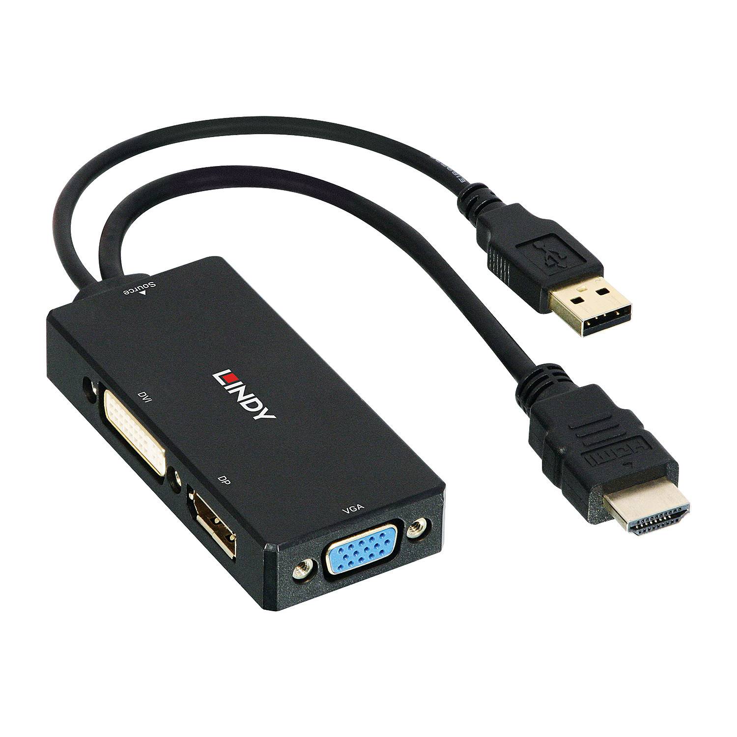 LINDY Monitor Convertitore Adapter [HDMI - DisplayPort, DVI, VGA]-2