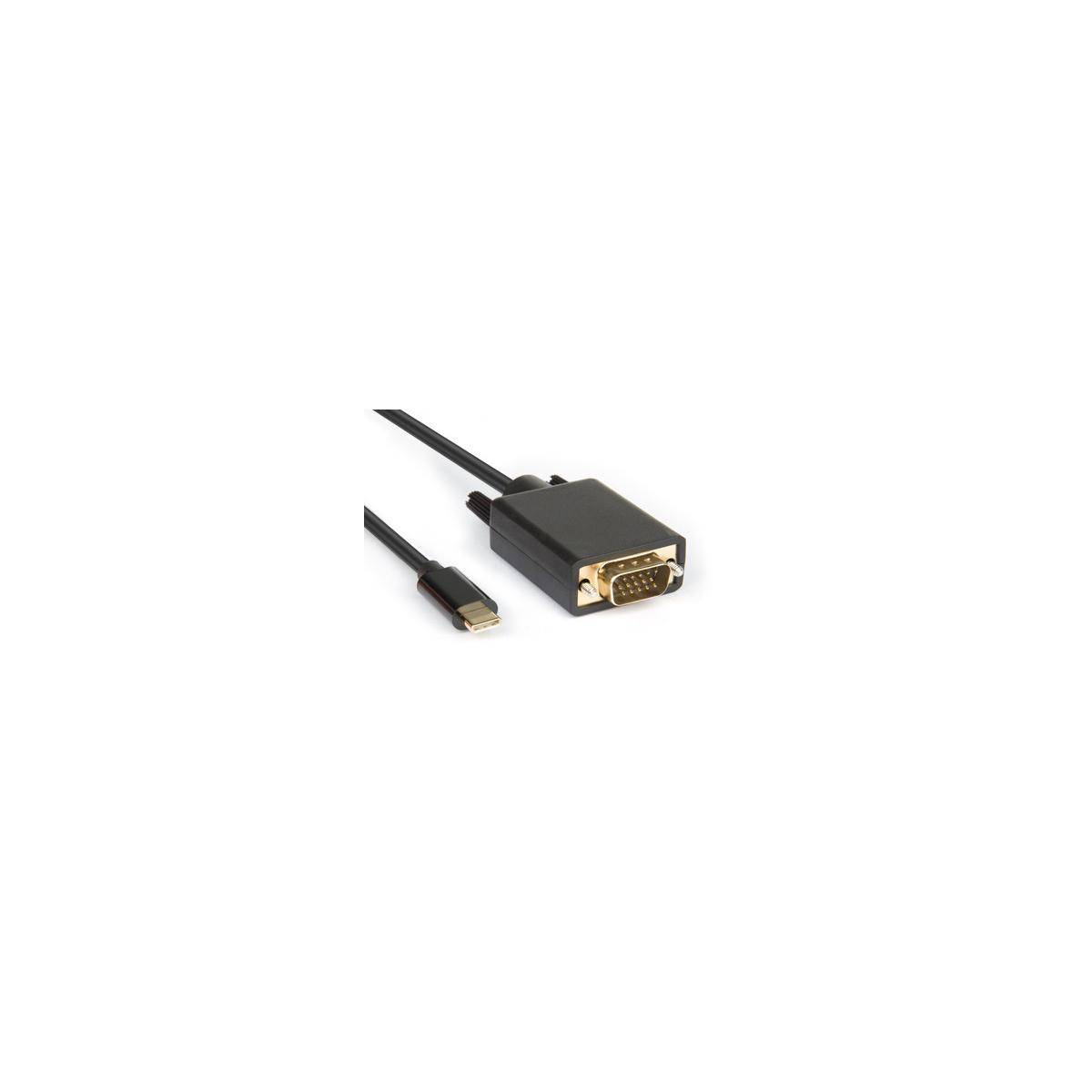 Hamlet XVAUC-VGA20 cavo e adattatore video 2 m USB tipo-C VGA (D-Sub) Nero XVAUC-VGA20-3