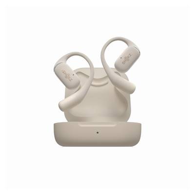Shokz openfit air auricolari bluetooth 5.2 a conduzione ossea cancellazione del rumore custodia di ricarica bianco-4
