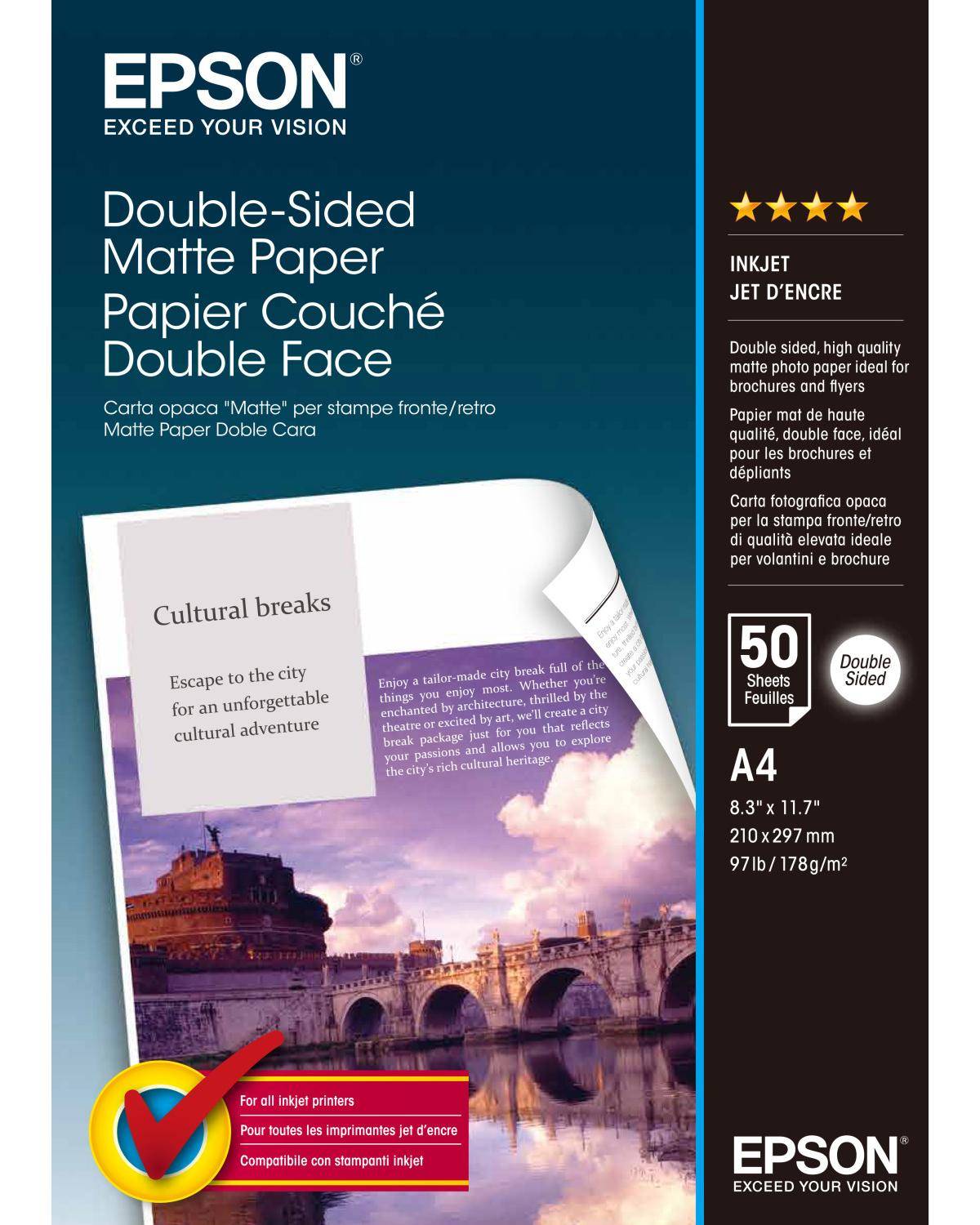 Epson Double-Sided Matte Paper - A4 - 50 Fogli-3