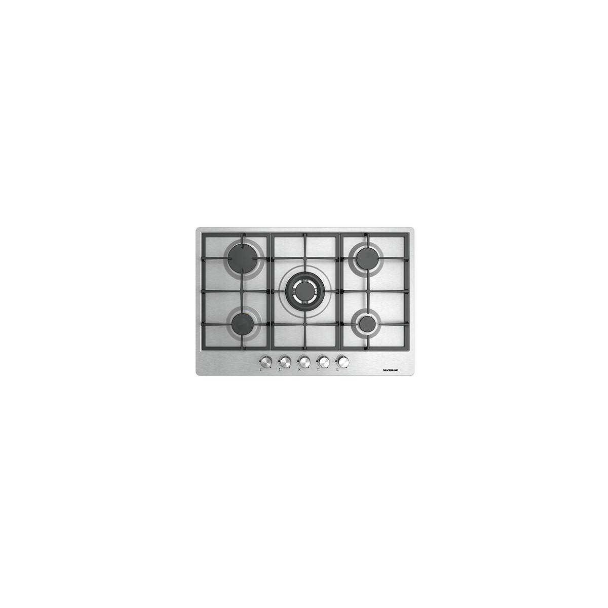 Silverline AS5444X01 piano cottura Acciaio inox Da incasso 75 cm Gas 5 Fornelli-0