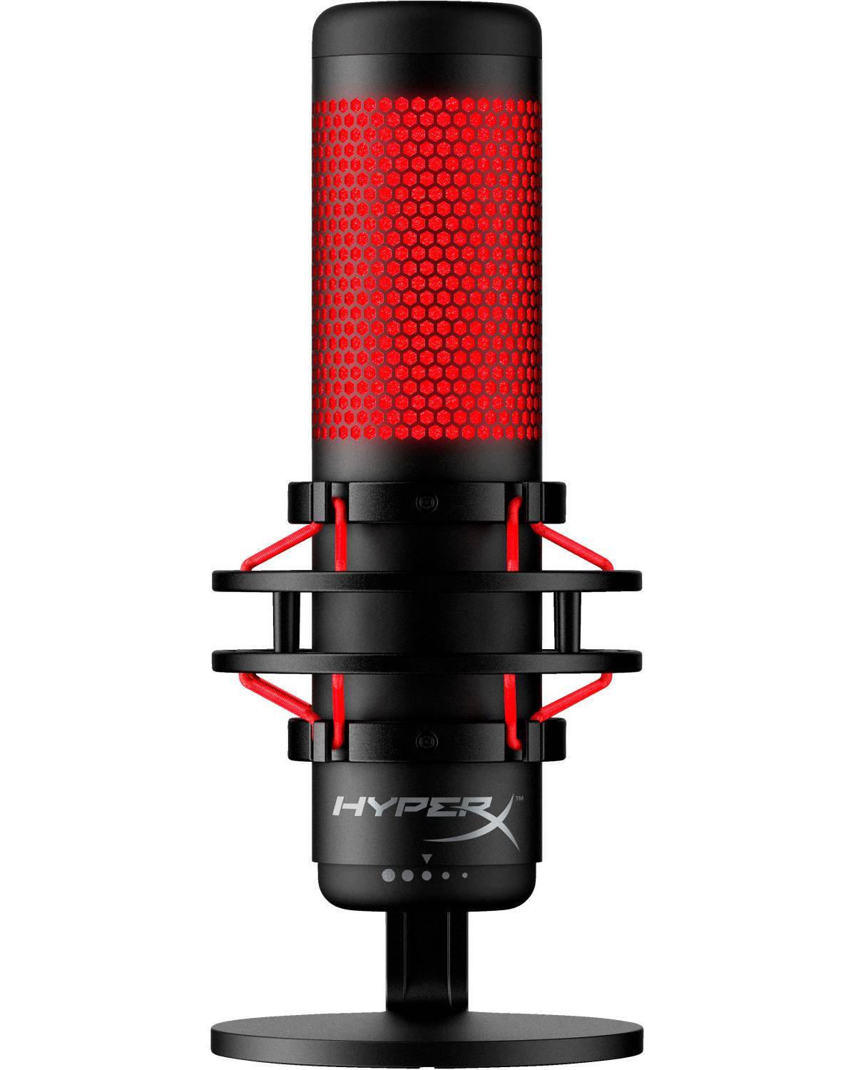Hyperx quadcast rosso microfono per pc-7