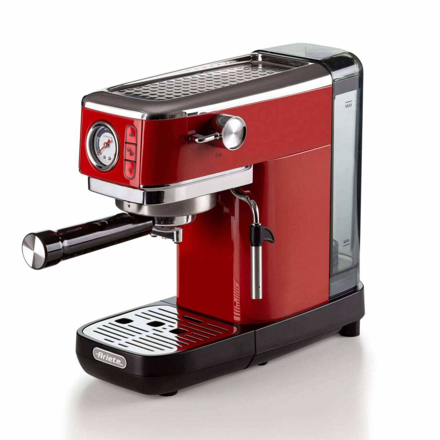 Ariete 1381 Macchina da Caffè Espresso Metal con Manometro Rosso-1