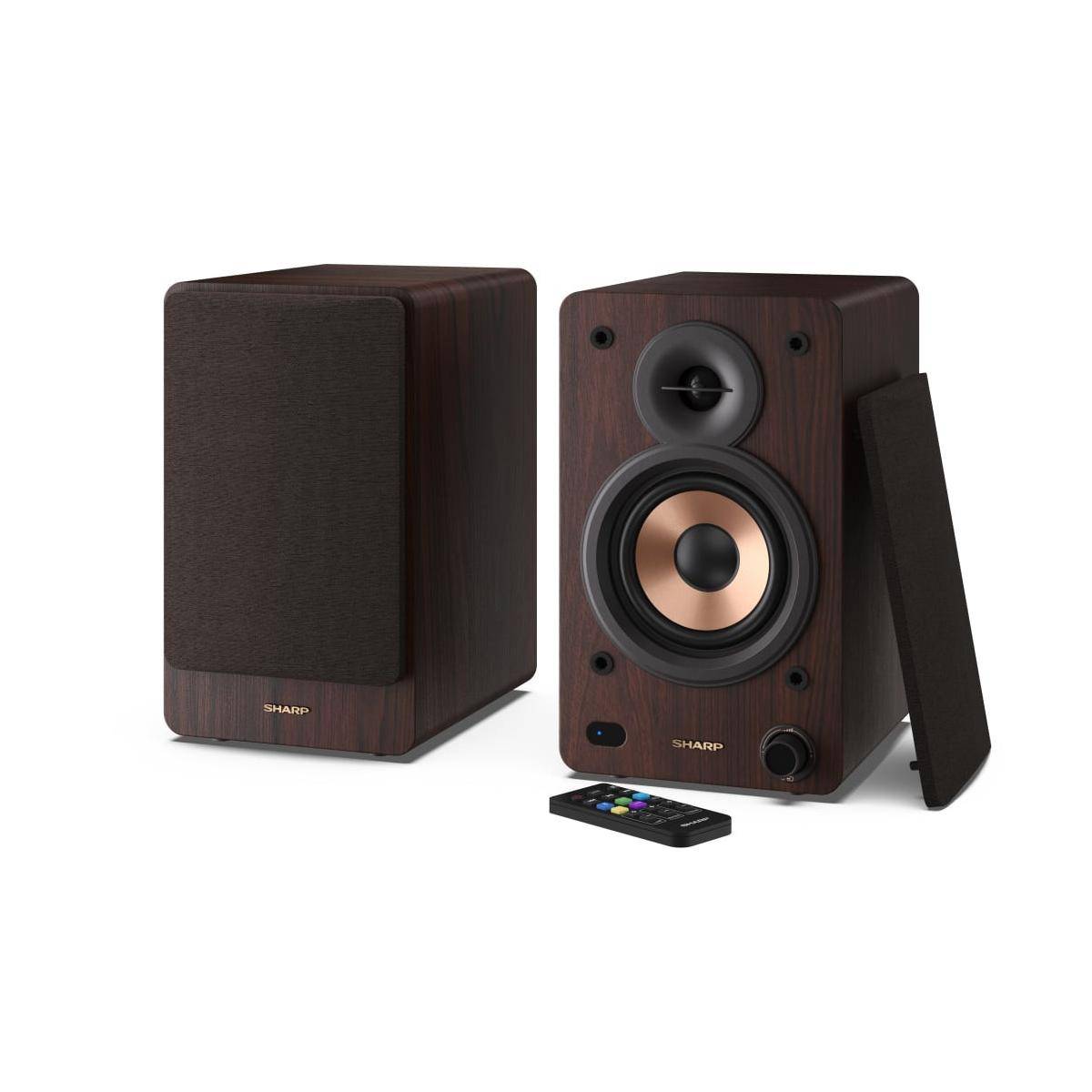 Sharp BOOKSHELF SPEAKERS 2-vie Marrone Con cavo e senza cavo 60 W-5