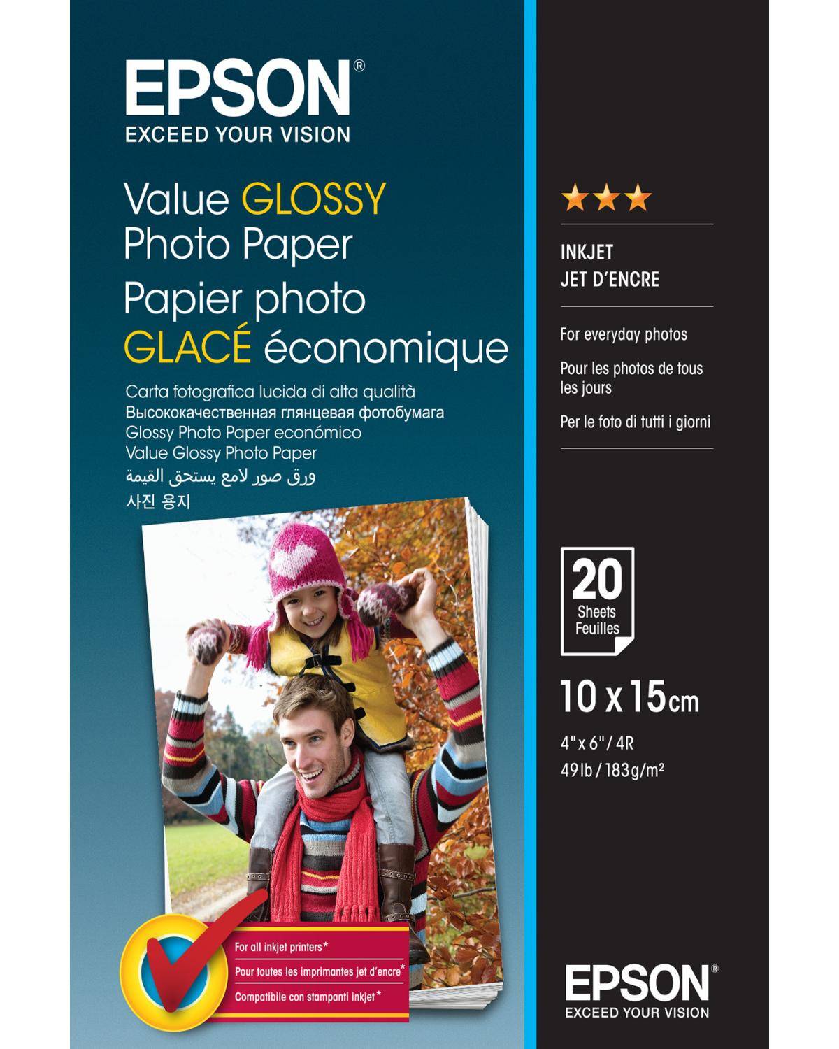 EPSON Photo Paper Value 10x15cm 10x15cm, 20 Blatt, 183g/m², glossy-3