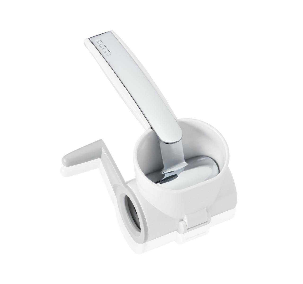 Grattugia Leifheit ComfortLine LFH3148 a Manovella per Formaggio Adatto a Destrimani e Mancini Bianco-2