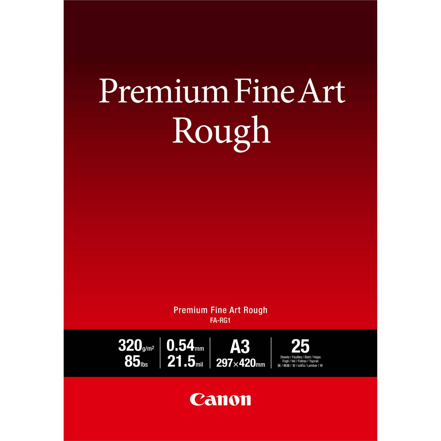 Canon Premium FA-RG1 - Rough - 21,5 mil - A3 (297 x 420 mm) - 320 g/m² - 25 Blatt Kunstpapier-2