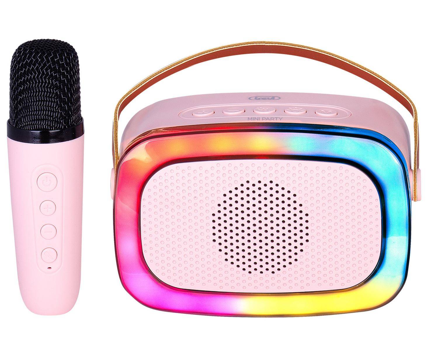 Trevi XR 8A01 MINIPARTY Altoparlante Karaoke + Bluetooth Rosa-1