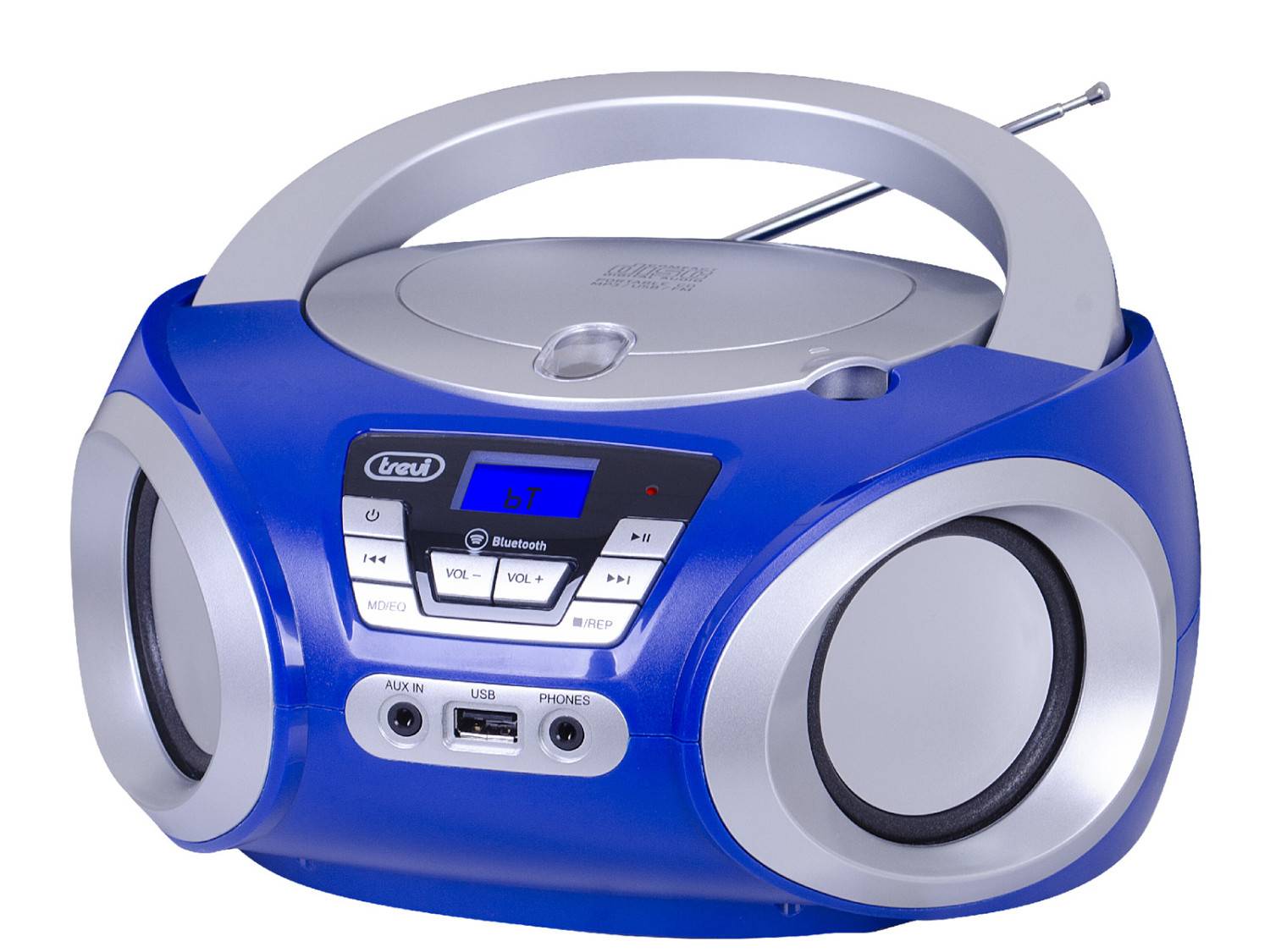 Trevi STEREO PORTATILE BOOMBOX CD WIRELESS USB AUX-IN CMP 544 BT BLU-1